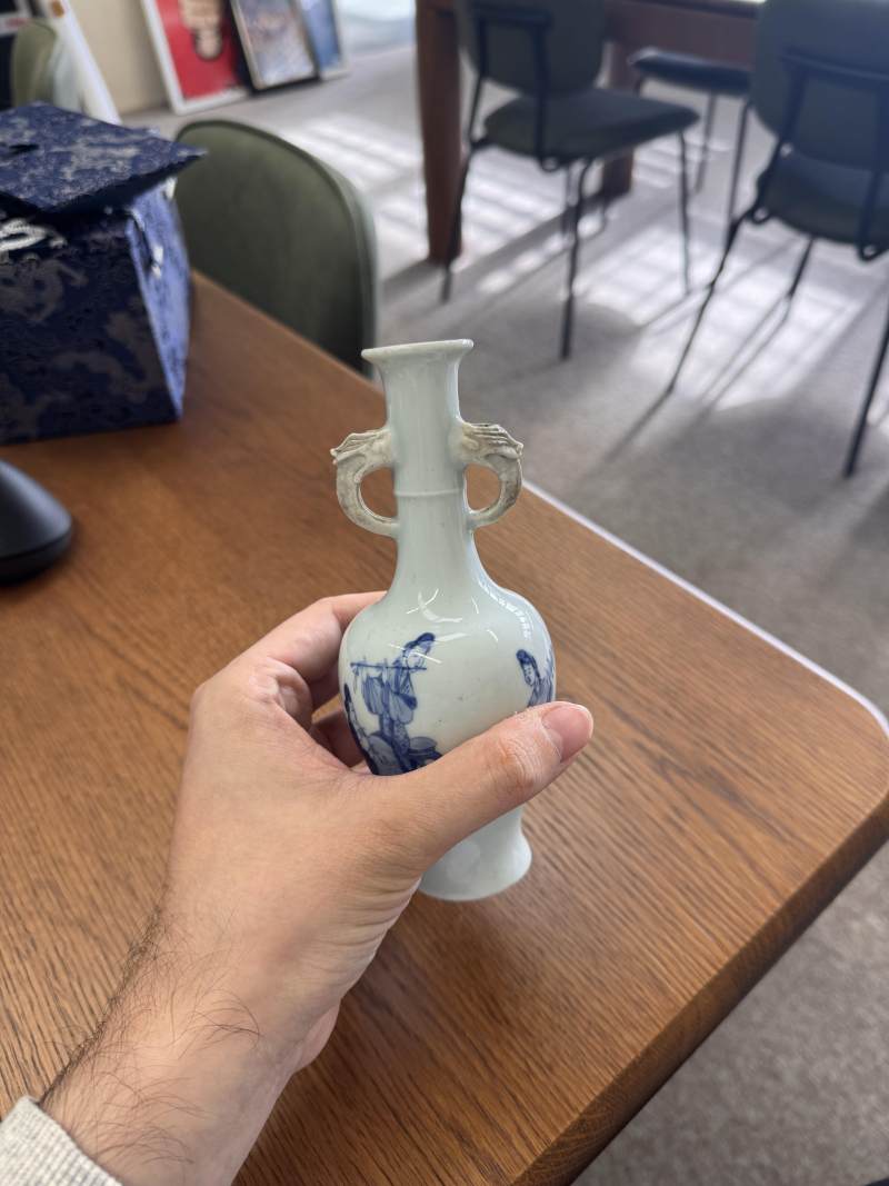 清康熙 青花奏樂圖雙耳瓶 | Santos Collection | A fine Chinese blue and white 'musicians' twin-handled vase, Qing dynasty, Kangxi period - 图22