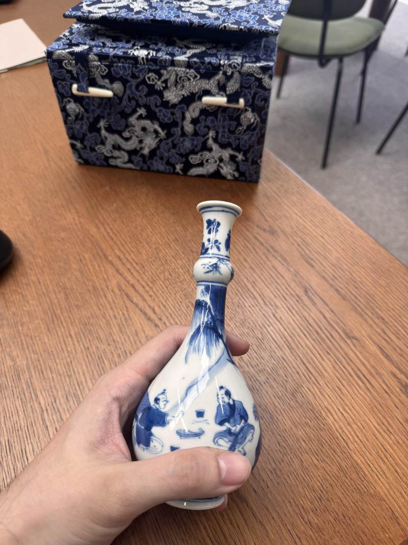 清康熙 青花漁夫圖瓶 | Santos Collection | A fine Chinese blue and white 'fishermen' vase, Qing dynasty, Kangxi period - 图25