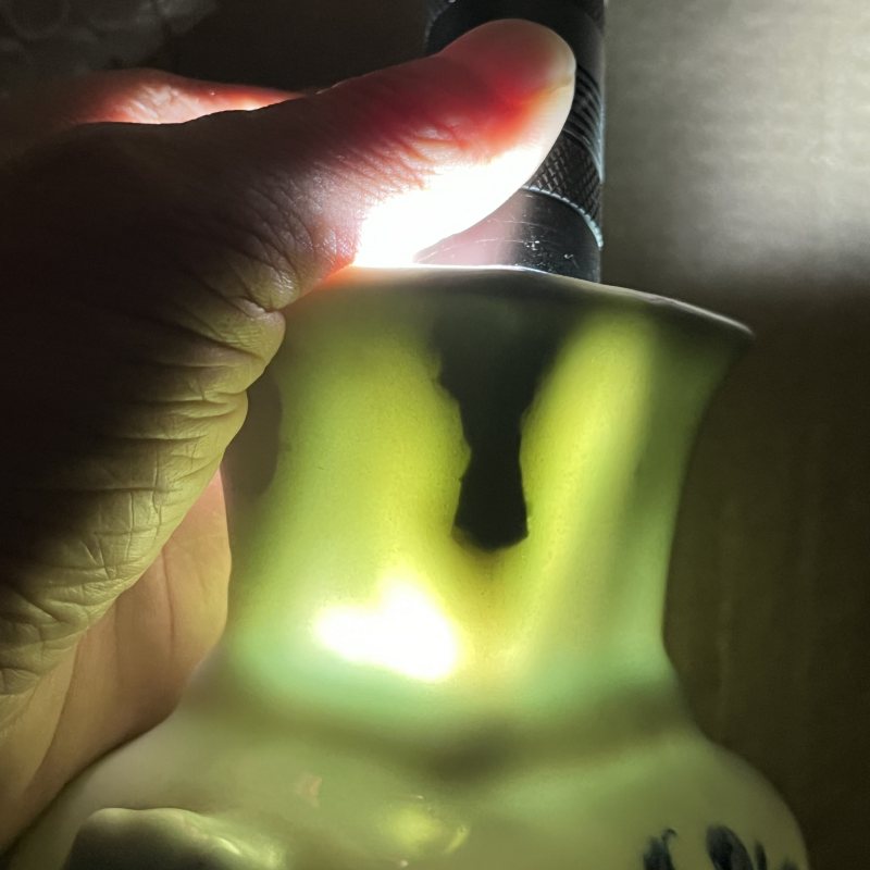 清乾隆粉青青花釉里红折枝花卉纹方瓶 - 图14