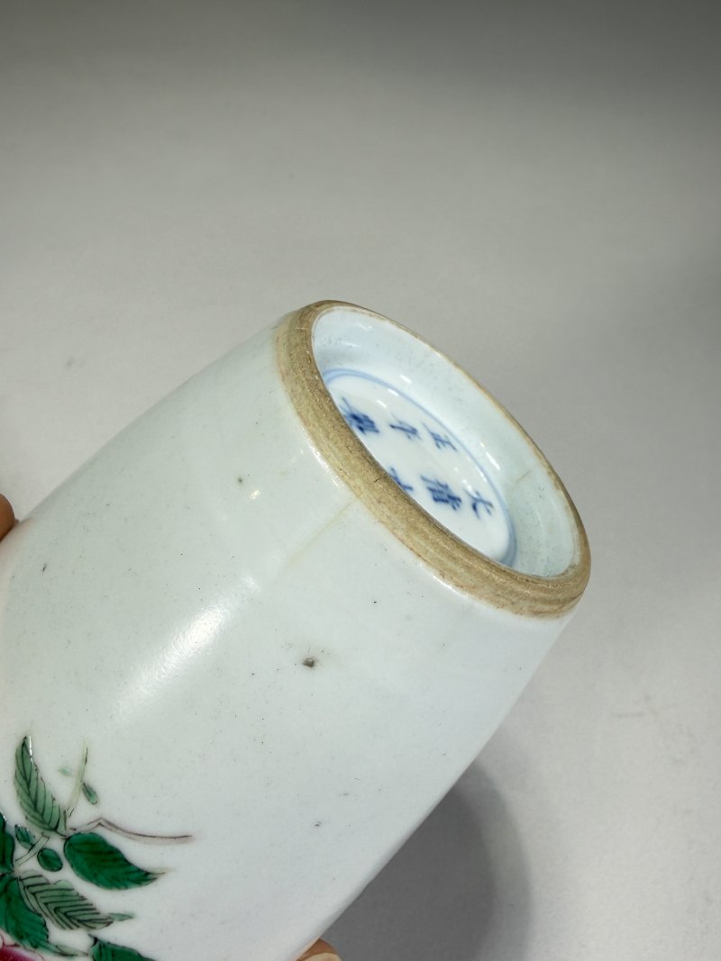 清雍正 粉彩花鸟纹莱菔尊 - 图13