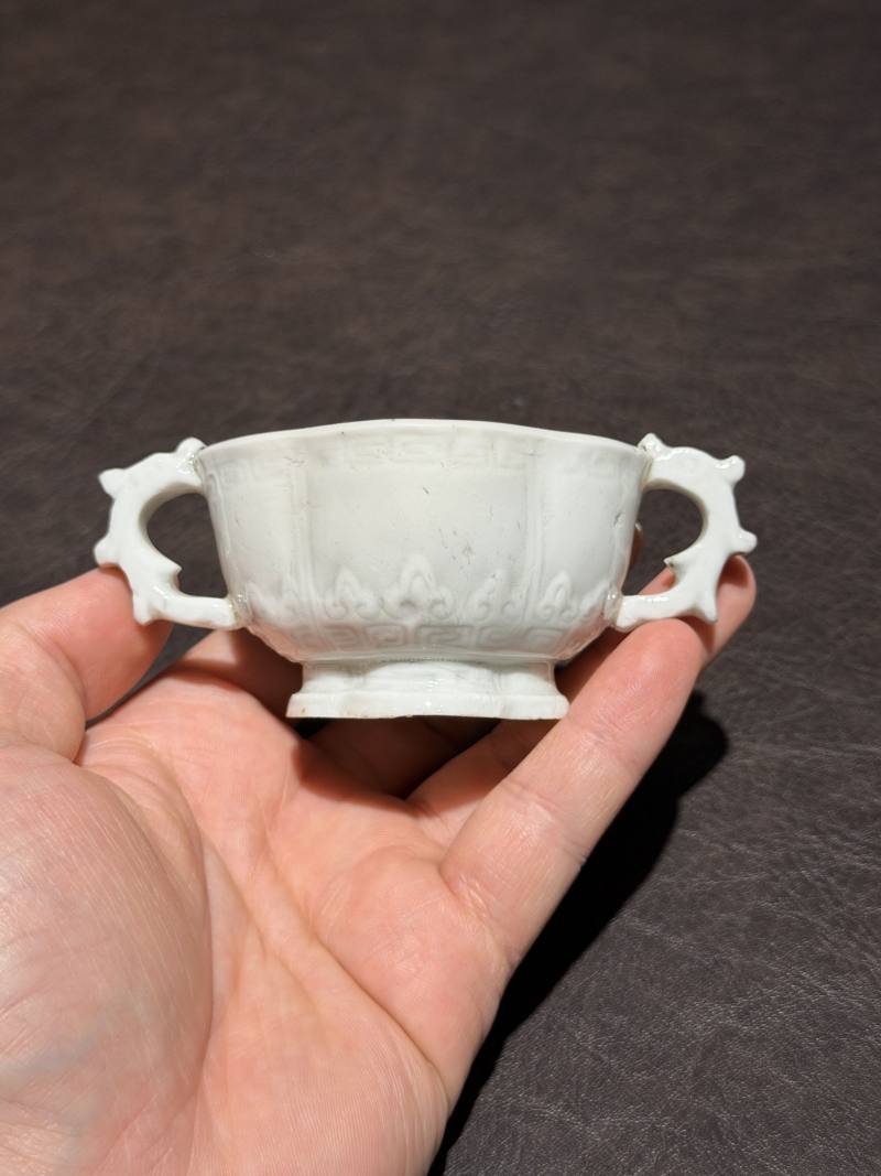 清康熙 德化窑双龙杯 - 图2