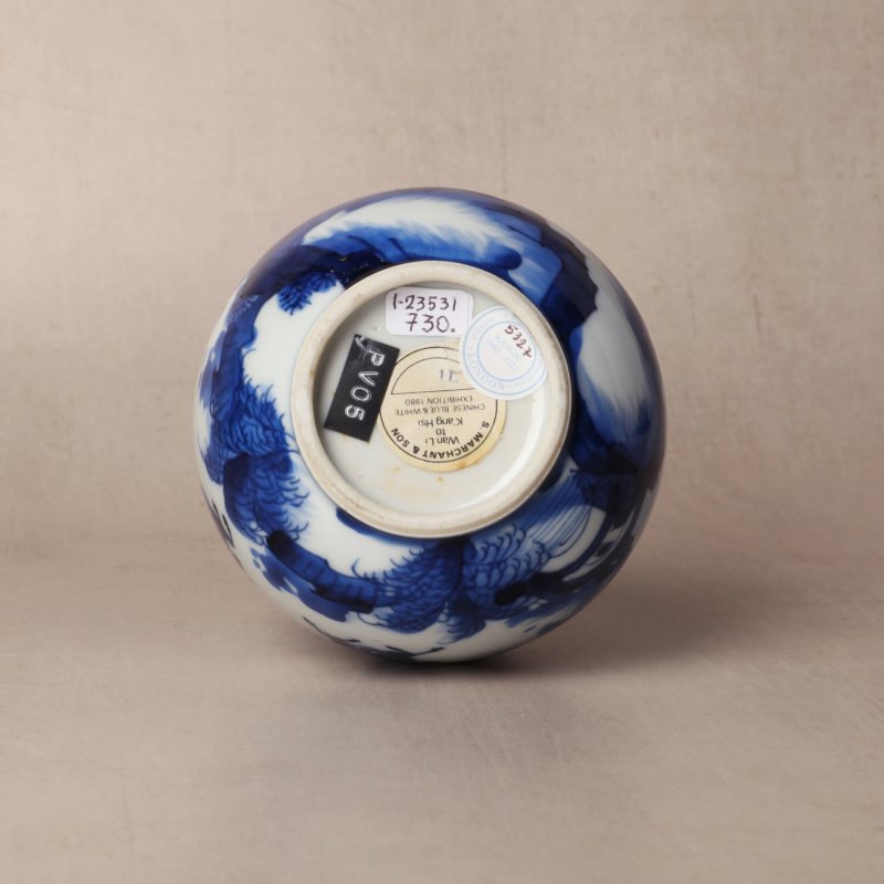 清康熙 青花韓信故事圖玉壺春瓶 | Santos Collection | A fine Chinese blue and white 'Han Xin' pear-shaped vase, Qing dynasty, Kangxi period - 图10