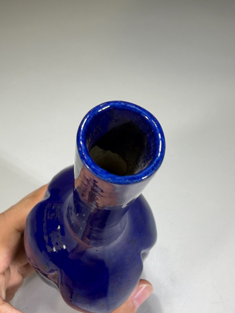 清中期 茄皮紫釉长颈瓶 - 图9