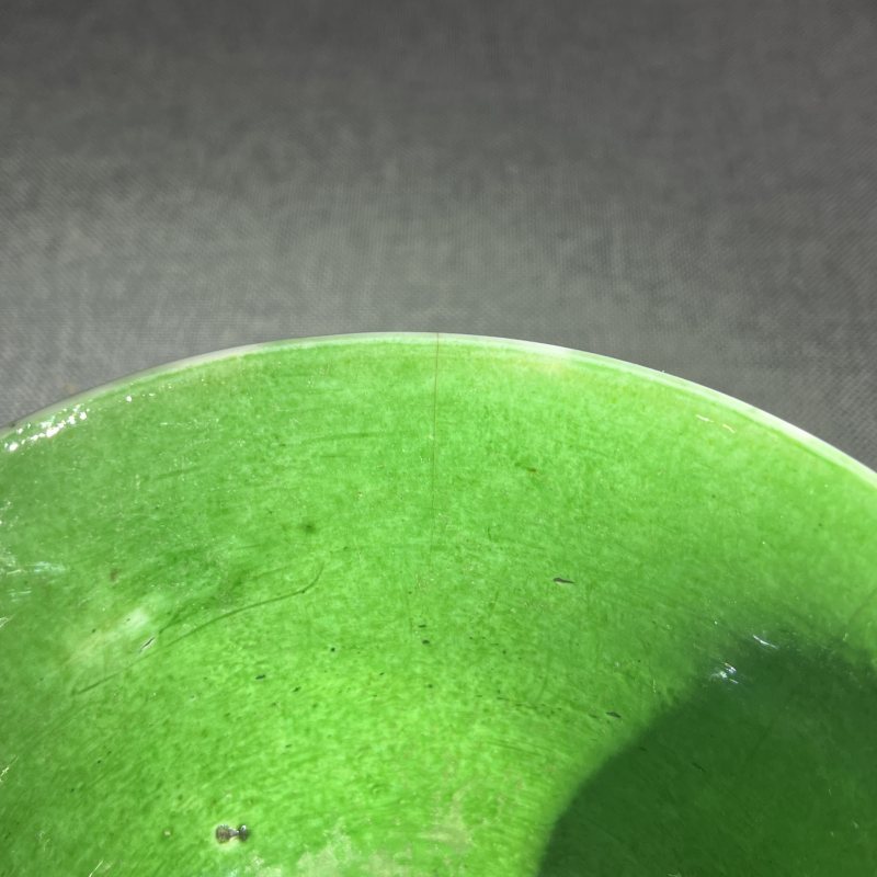 清康熙素三彩花卉碗一对 - 图19