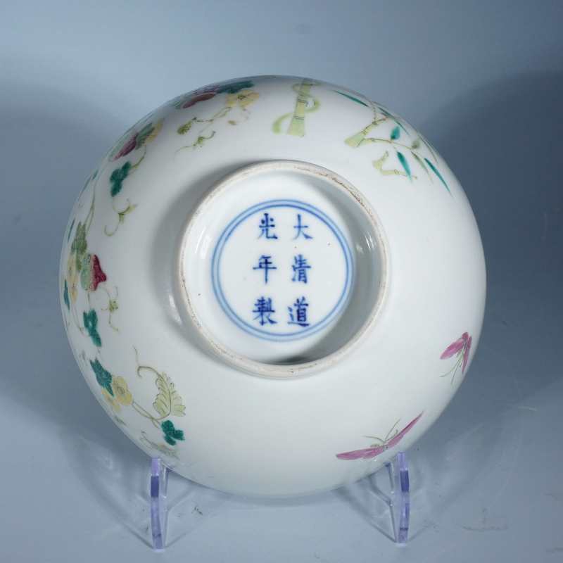 清光绪粉彩癞瓜碗 - 图3