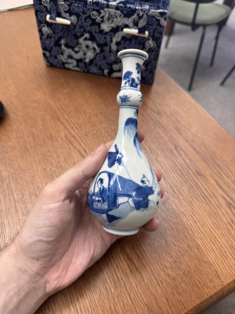 清康熙 青花漁夫圖瓶 | Santos Collection | A fine Chinese blue and white 'fishermen' vase, Qing dynasty, Kangxi period - 图16