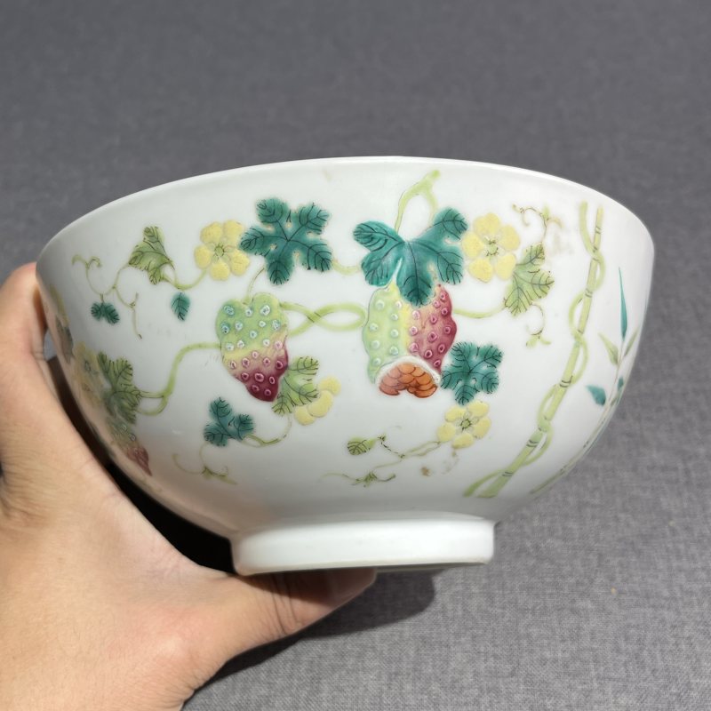 清光绪粉彩癞瓜碗 - 图4