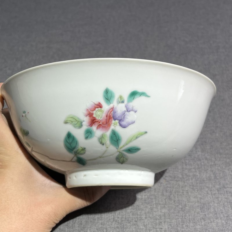 清宣统粉彩花卉纹碗 - 图6