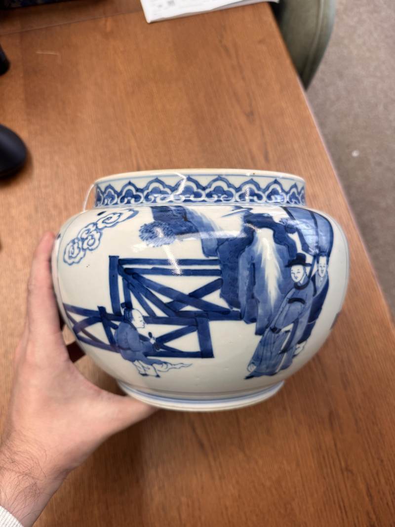 清康熙 青花人物故事圖罐 | Santos Collection | A Chinese blue and white 'figural' jar, Qing dynasty, Kangxi period - 图7