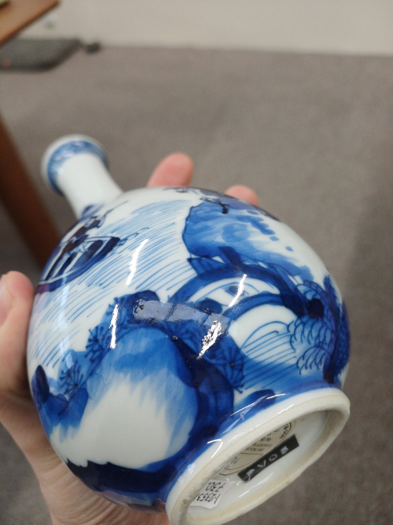 清康熙 青花韓信故事圖玉壺春瓶 | Santos Collection | A fine Chinese blue and white 'Han Xin' pear-shaped vase, Qing dynasty, Kangxi period - 图11