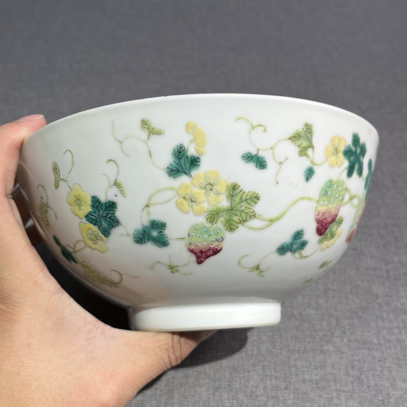 清光绪粉彩癞瓜碗 - 图5