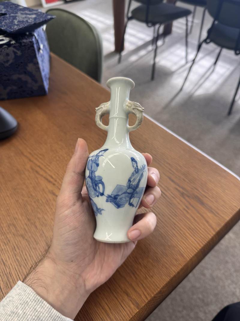清康熙 青花奏樂圖雙耳瓶 | Santos Collection | A fine Chinese blue and white 'musicians' twin-handled vase, Qing dynasty, Kangxi period - 图7