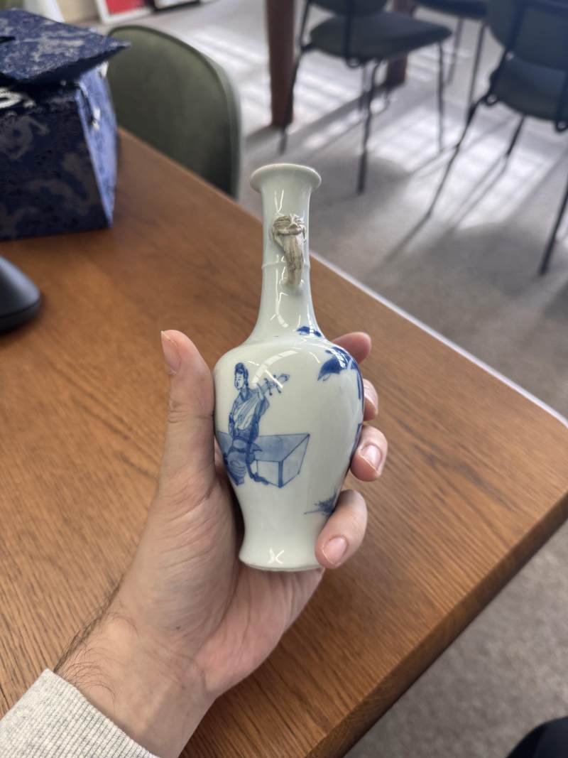 清康熙 青花奏樂圖雙耳瓶 | Santos Collection | A fine Chinese blue and white 'musicians' twin-handled vase, Qing dynasty, Kangxi period - 图14