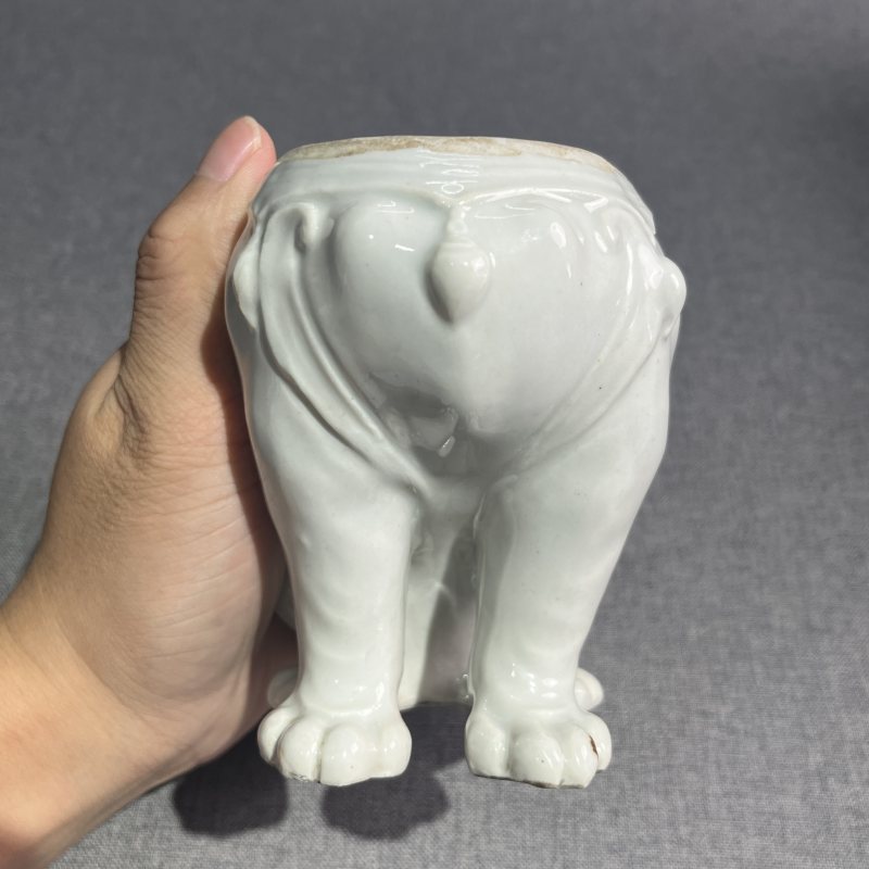 清白釉瑞兽香薰 - 图10