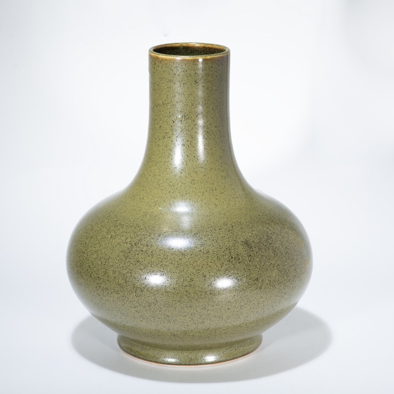 19世纪 茶叶末釉荸荠瓶 - 图1
