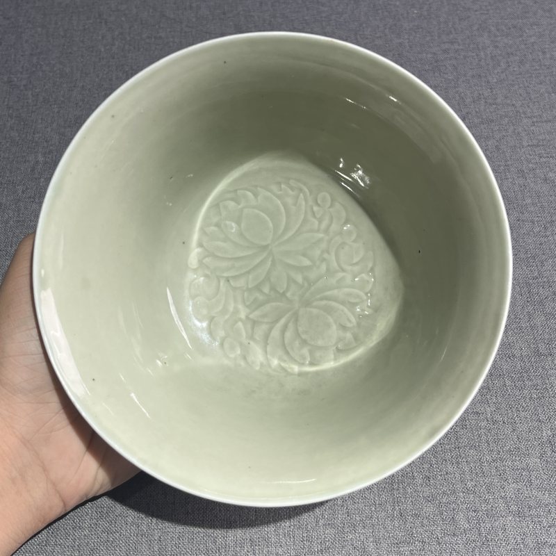清康熙剔刻花卉纹碗 - 图8