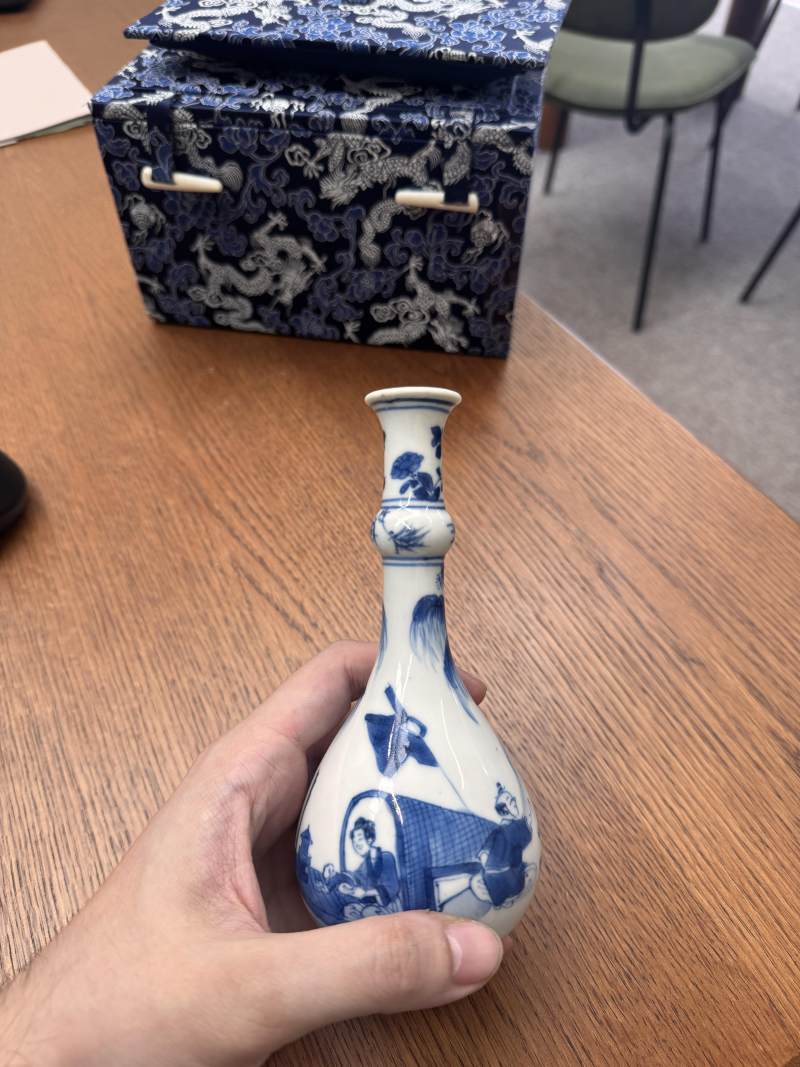 清康熙 青花漁夫圖瓶 | Santos Collection | A fine Chinese blue and white 'fishermen' vase, Qing dynasty, Kangxi period - 图11