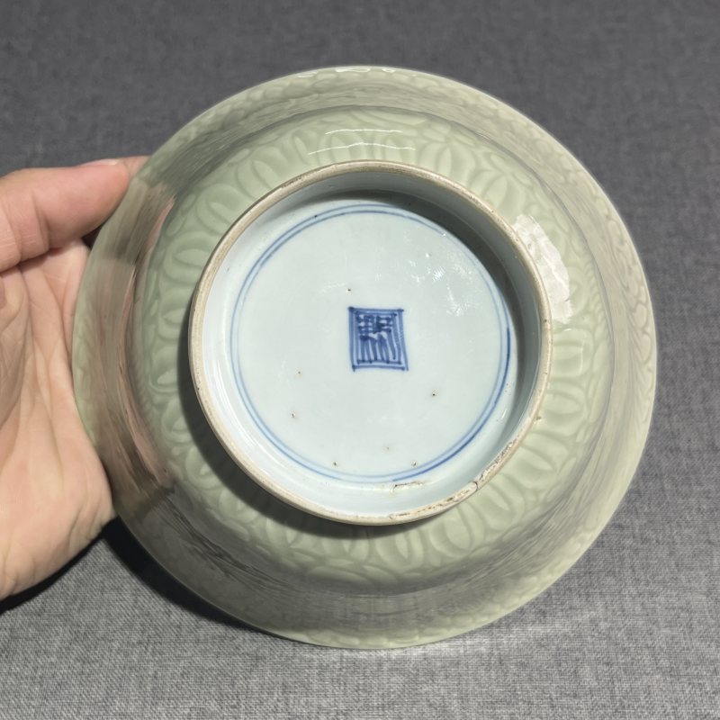 清康熙剔刻花卉纹碗 - 图9
