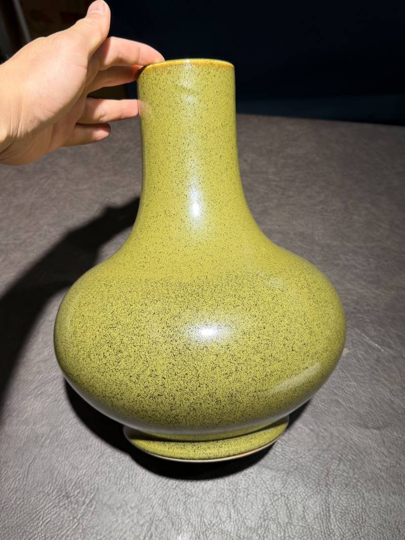 19世纪 茶叶末釉荸荠瓶 - 图2