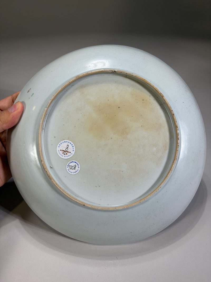 清康熙 五彩花鸟纹盘 - 图8