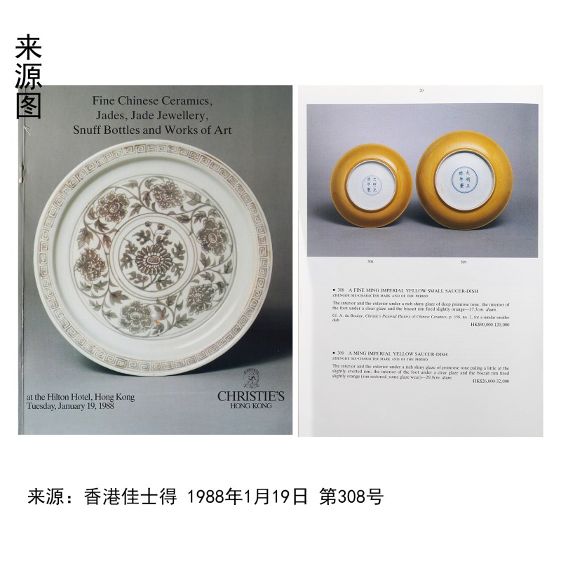 明正德 里外娇黄釉盘 - 图4