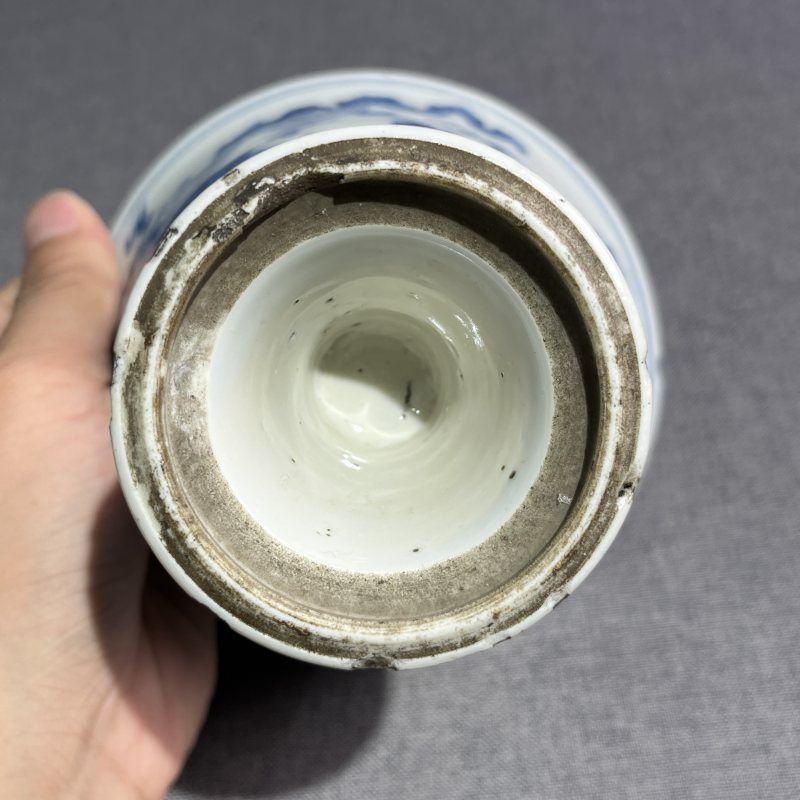 清康熙青花龙纹高足碗 - 图12