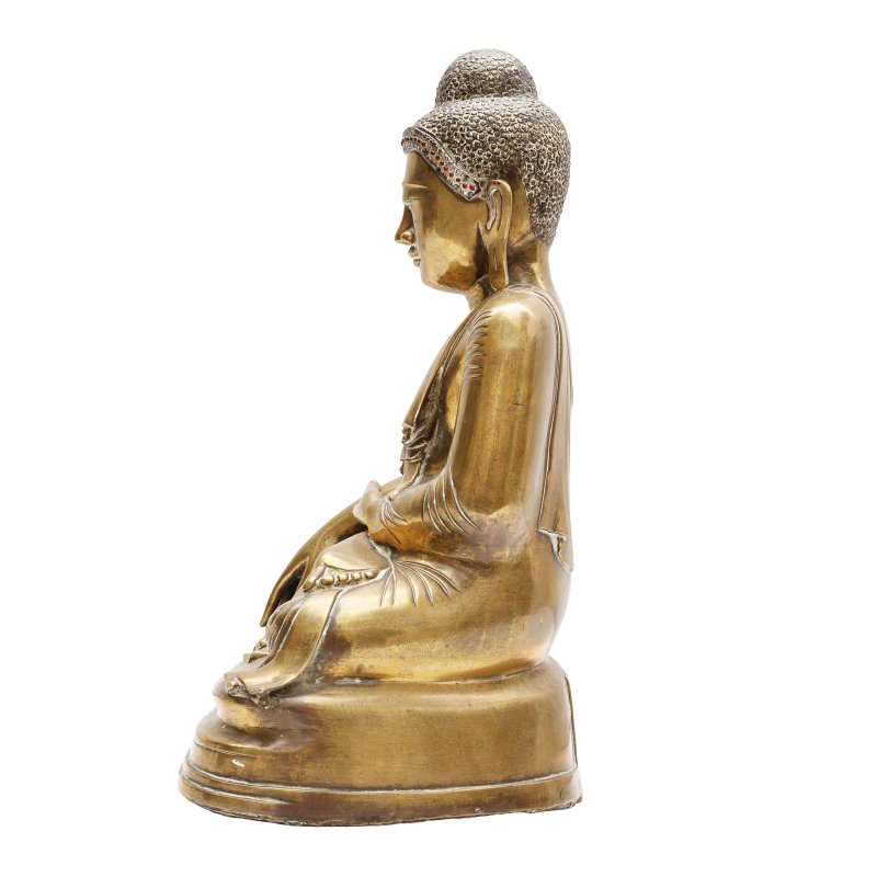 A Burmese bronze figure of a seated Buddha, 19th/20th century - 图2