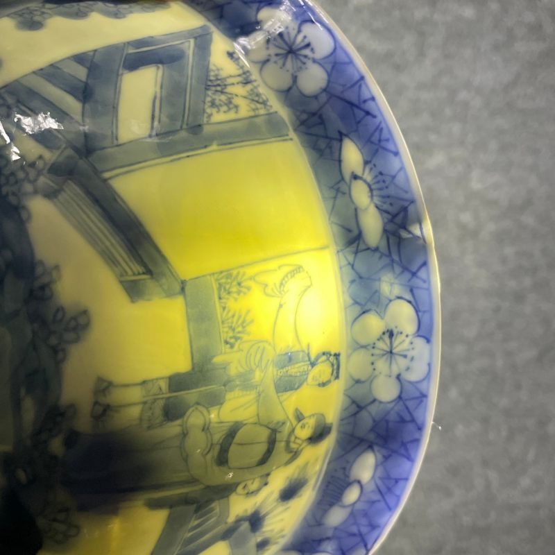 清康熙 青花人物故事图折沿碗 - 图17