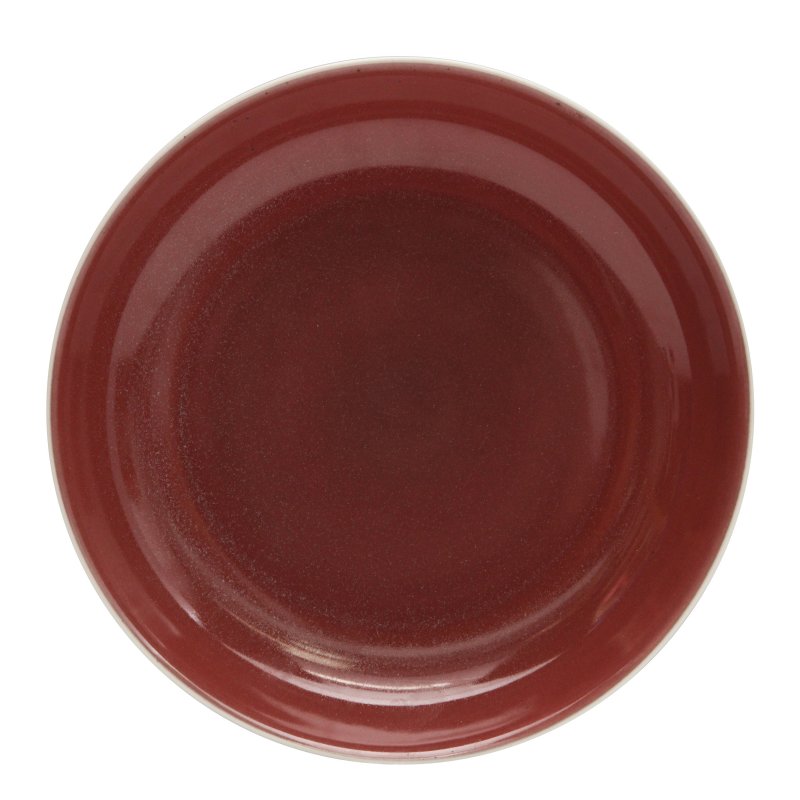 十九世紀 紅釉盤 《大清乾隆年製》款 | A Chinese copper-red dish, 19th century