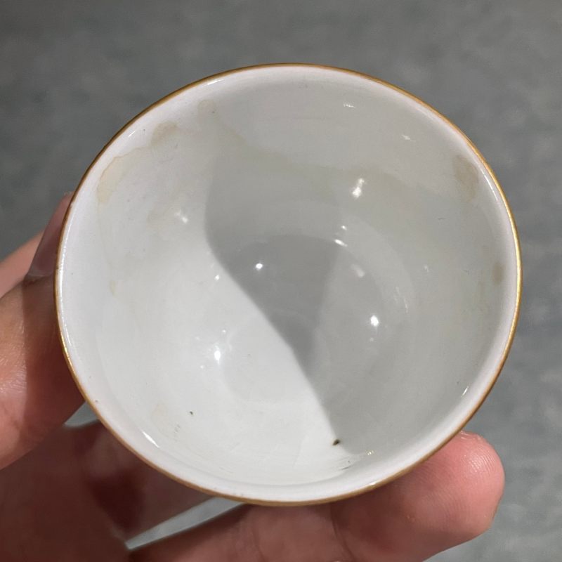 清 轧道粉彩什锦杯一套 - 图44