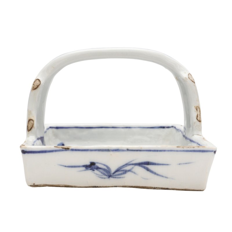 明天啟 青花古染付人物故事圖盤 | A Chinese kosometsuke blue and white handled tray, late Ming dynasty, Tianqi period - 图13
