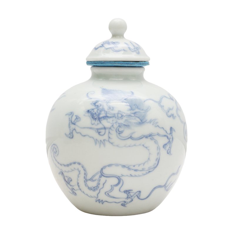 民國 青花龍紋蓋罐 《大清康熙年製》款 | A Chinese blue and white 'dragon' jar and cover, Republic period