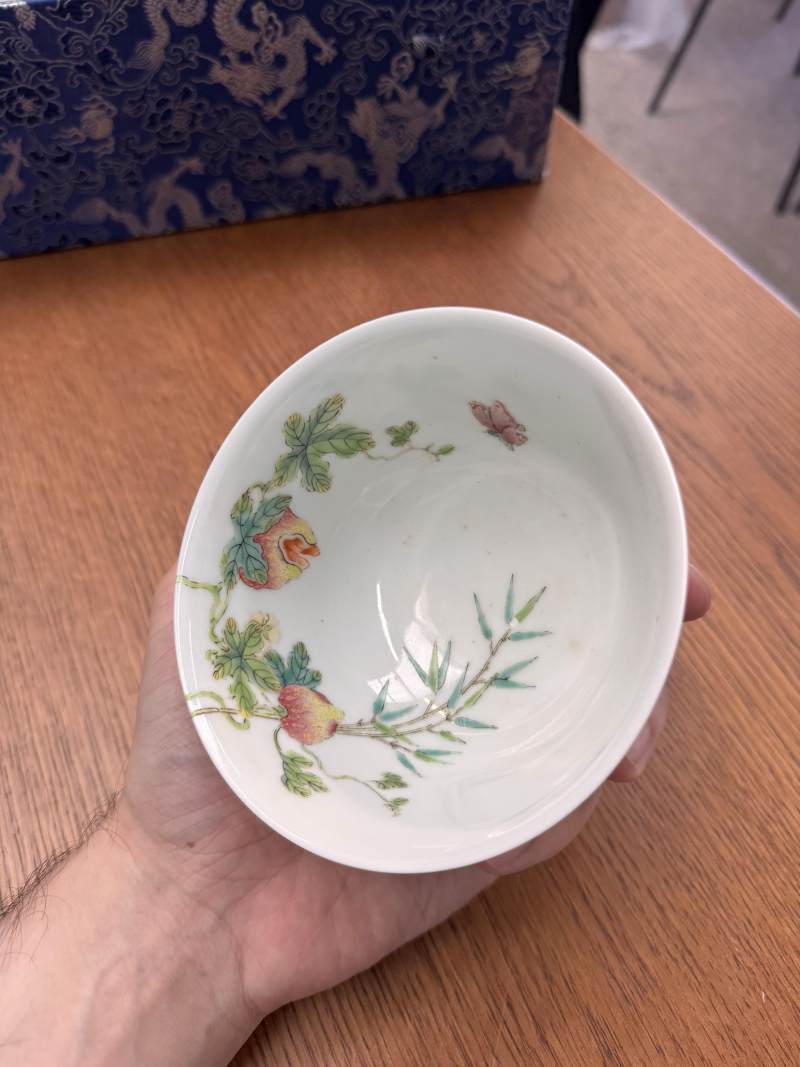 清道光 粉彩癩瓜紋蓋盌一對 《大清道光年製》款 | Santos Collection | A pair of fine Chinese famille-rose 'bitter melon' bowls and covers, Qing dynasty, Daoguang mark and period - 图16