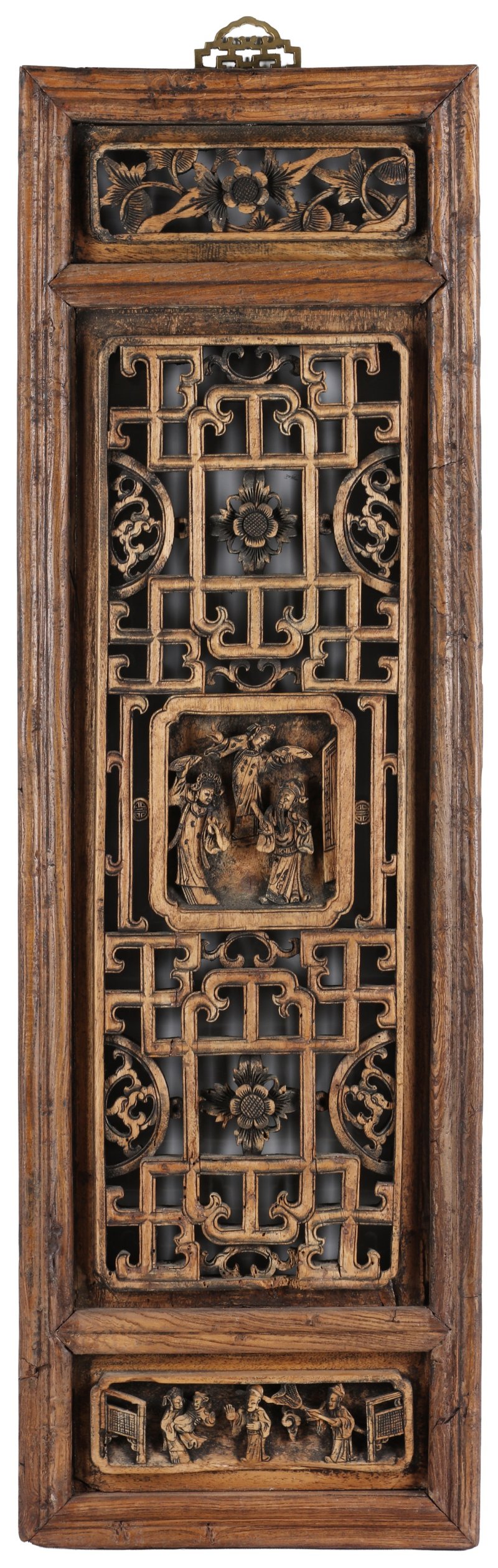 十九世紀 木雕人物故事圖板一對 | Two Chinese carved wood 'figural' panels, 19th century - 图2