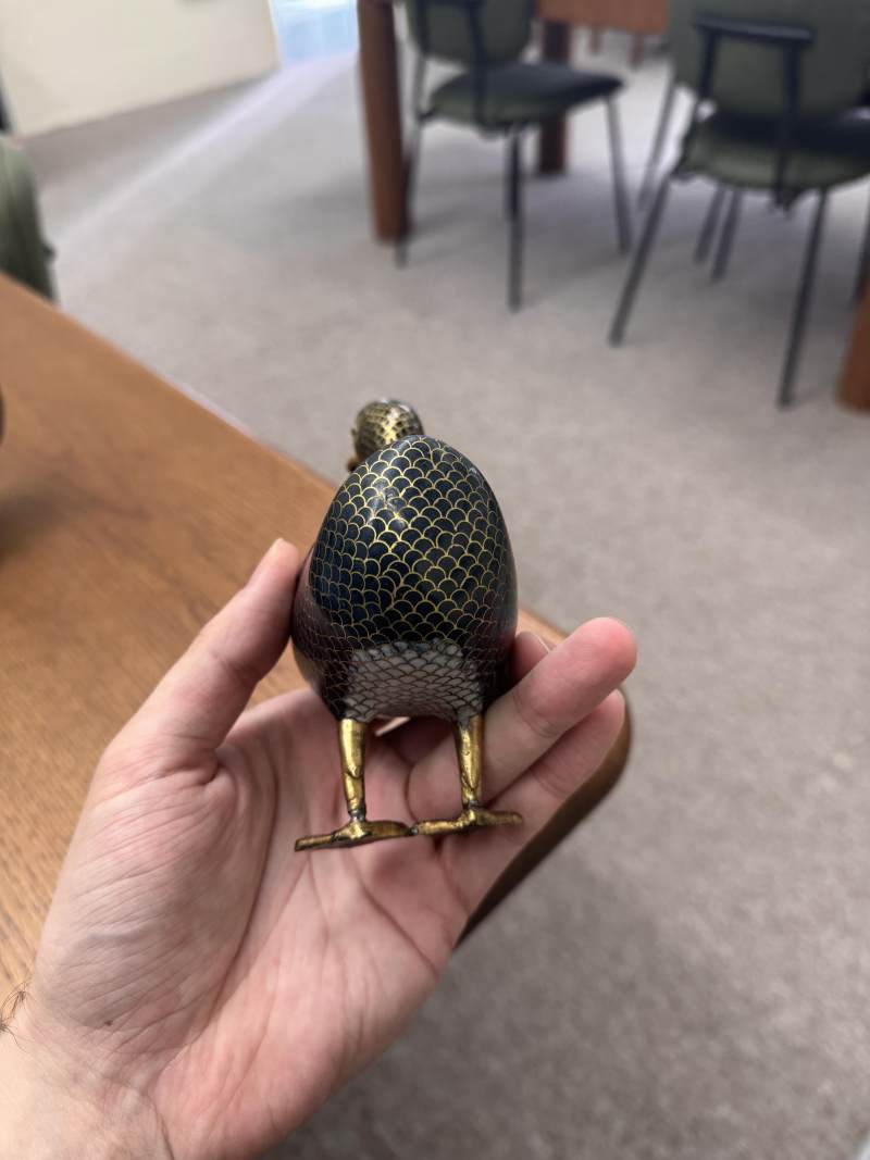 清十八世紀 掐絲琺瑯銅鍍金寶鴨像一對 | A pair of Chinese cloisonné enamel and gilt-bronze duck figures, Qing dynasty, 18th century - 图24