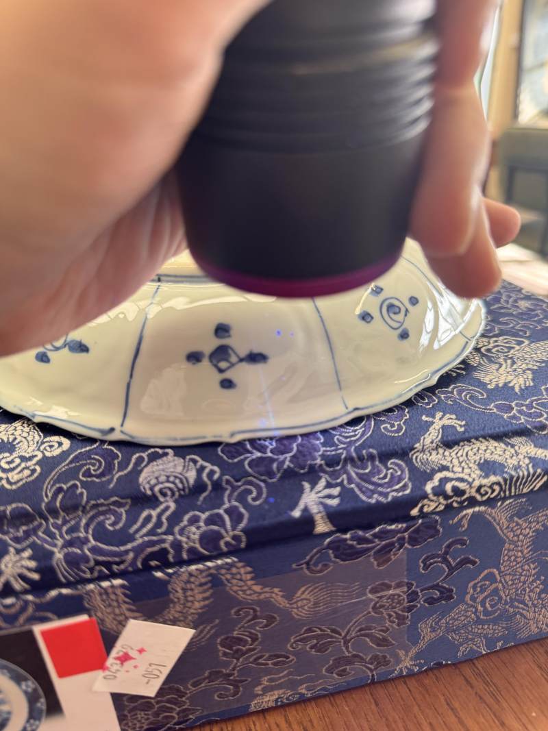 明 青花克拉克花卉紋盤 | Santos Collection | A Chinese blue and white 'Kraak' dish, Ming dynasty - 图6