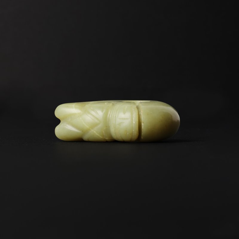 二十世紀 仿古玉豬龍 | A Chinese archaistic jade 'pig dragon' carving, zhulong, 20th century - 图2