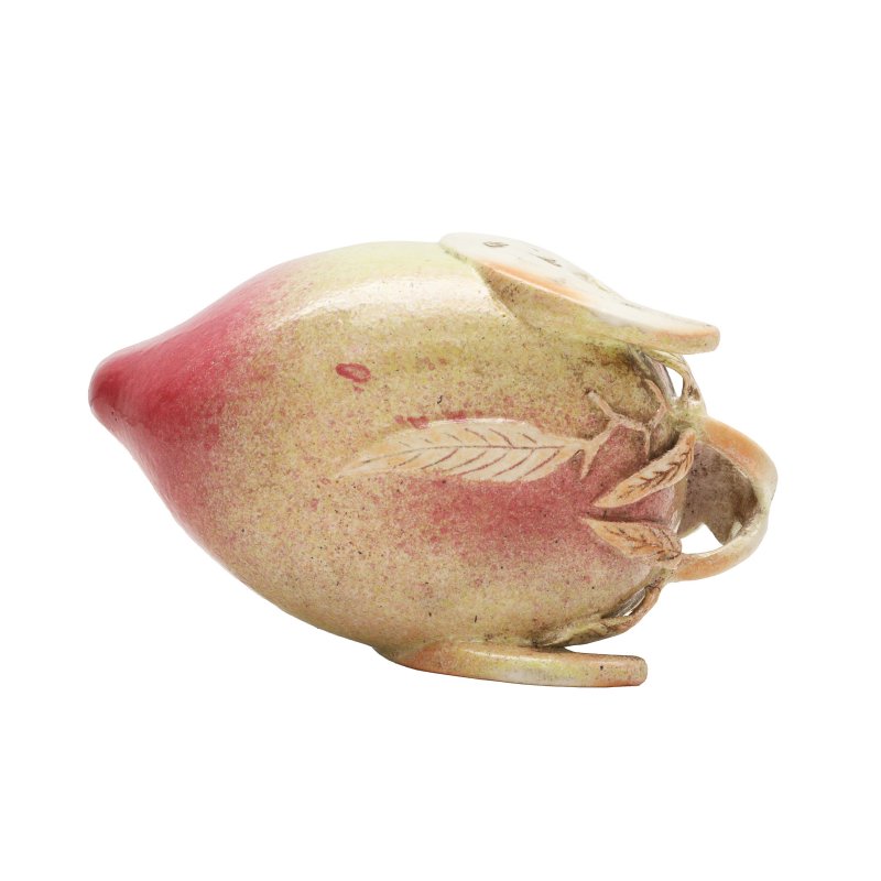二十世紀 素燒福壽雙全水丞 | A Chinese glazed biscuit ‘bat and peach’ coupe, 20th century - 图7