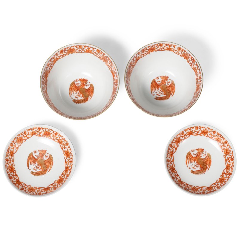 清光緒 礬紅粉彩描金八吉祥紋蓋碗一對 | A PAIR OF FAMILLE-ROSE 'BAJIXIANG' CUPS AND COVERS - 图5