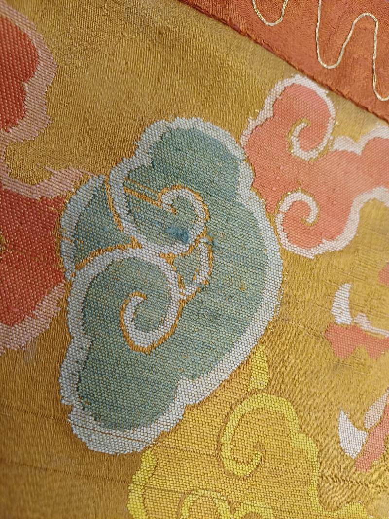 明萬曆 織錦雲龍紋軍儀大旗 | A Chinese silk brocade 'dragon' panel fragment, Ming dynasty, Wanli period - 图20