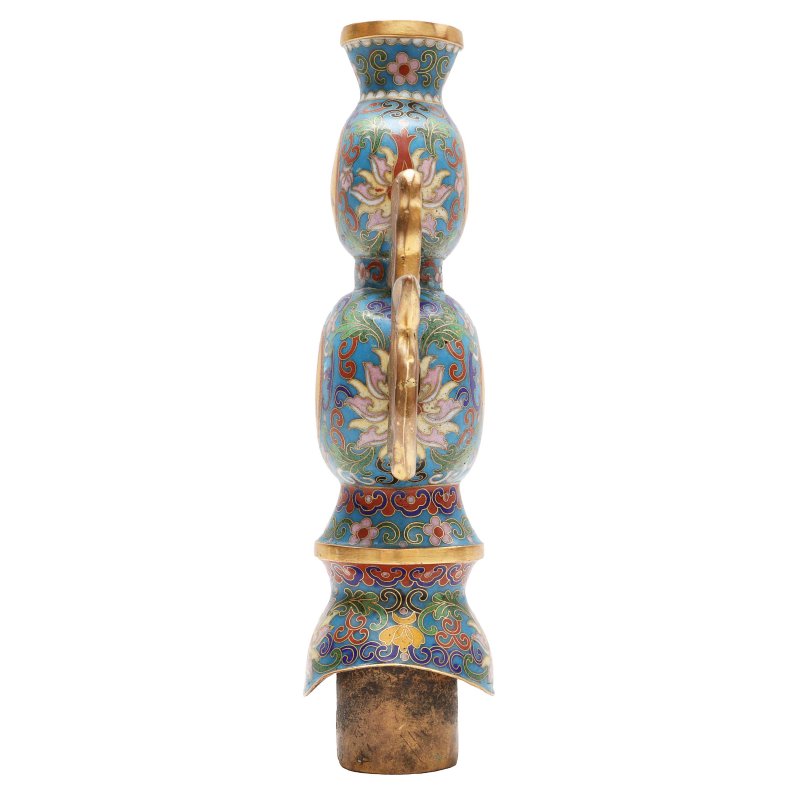 清十九世紀 掐絲琺瑯葫蘆形杖首 | A Chinese cloisonné enamel double-gourd finial, Qing dynasty, 19th century - 图2