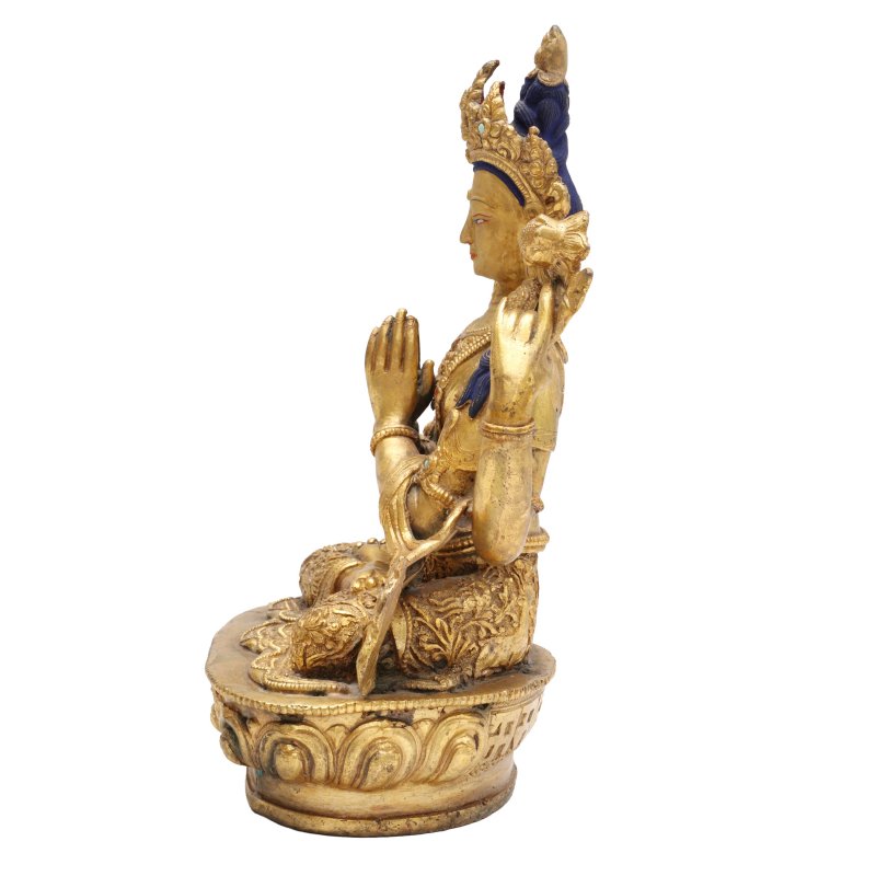 十八至十九世紀 西藏銅鍍金觀音菩薩像 | A Tibetan gilt-bronze figure of Avalokiteshvara, 18th/19th century - 图2