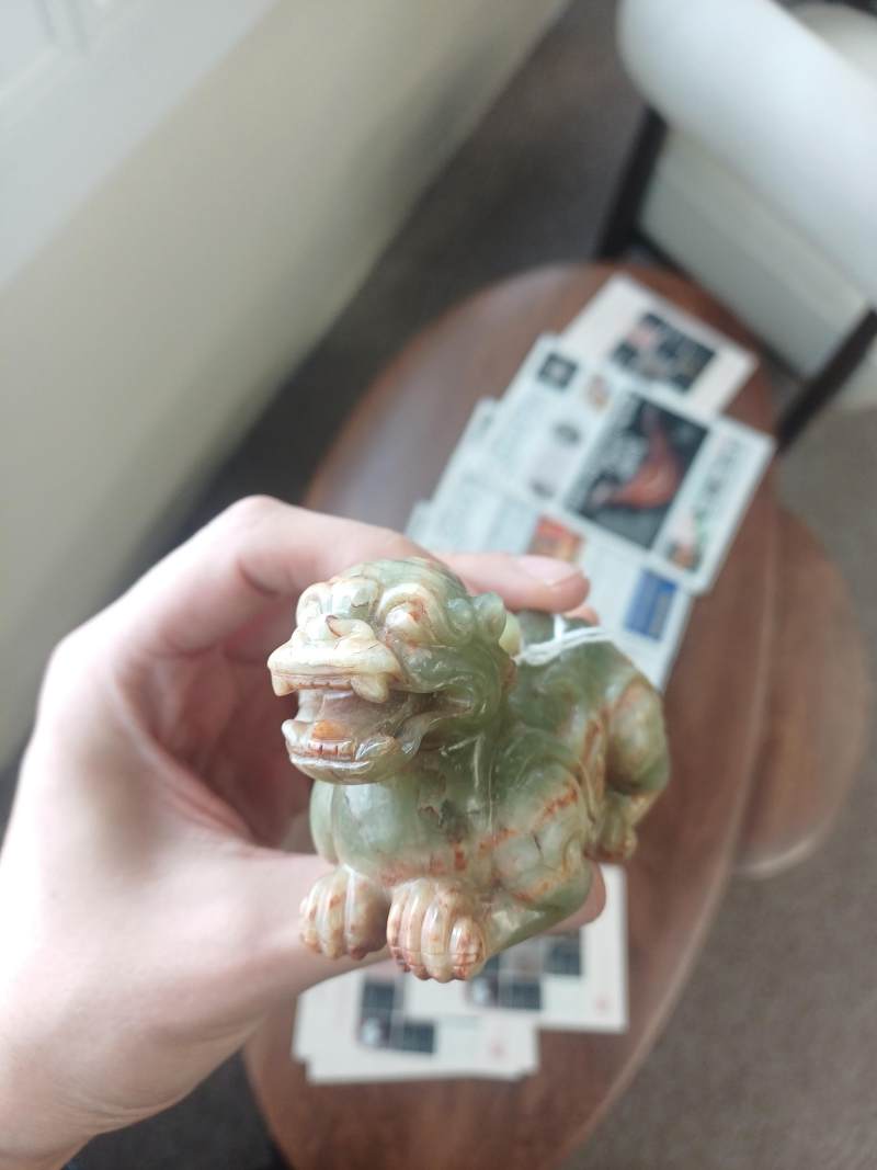 二十世紀 青玉帶皮瑞獸擺件 | A Chinese celadon and russet jade 'mythical beast' carving, 20th century - 图20