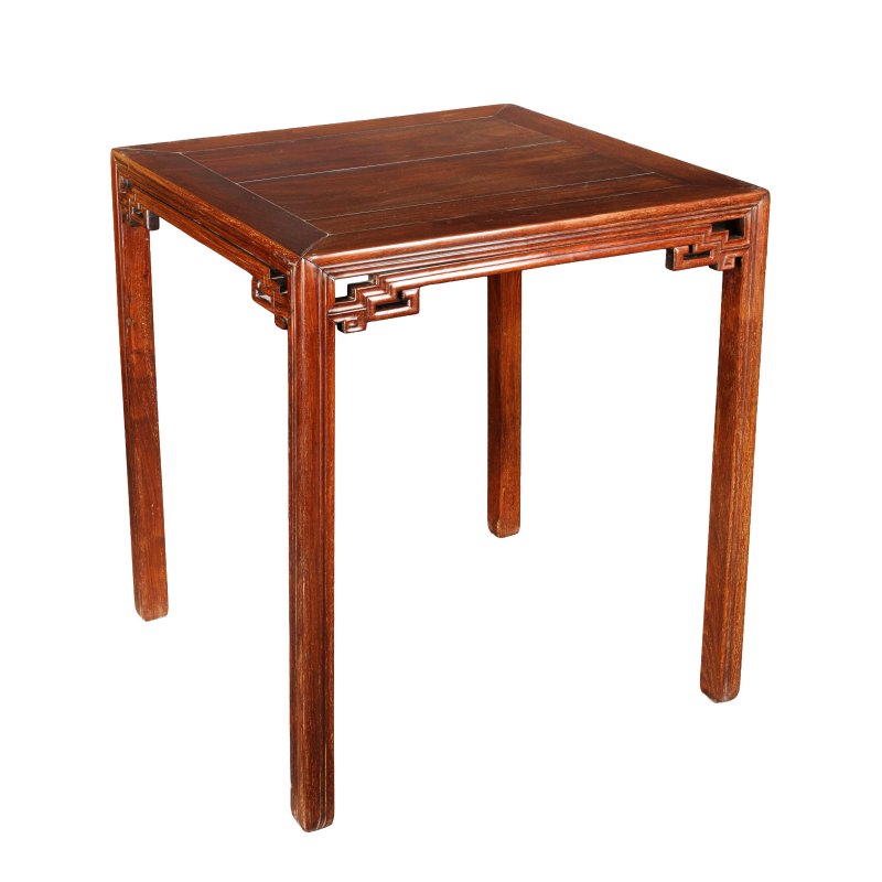 清十八/十九世紀 紅木方桌 | A Chinese hongmu square-form table, fangzhuo, Qing dynasty, 18th/19th century