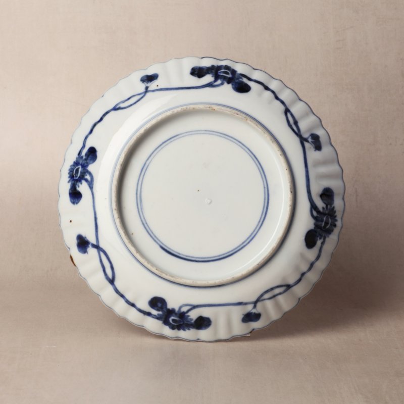 明天啟 青花古染付瑞兔圖菱花口盤 | Santos Collection | A Chinese blue and white kosometsuke 'hare' foliate dish, Ming dynasty, Tianqi period - 图8