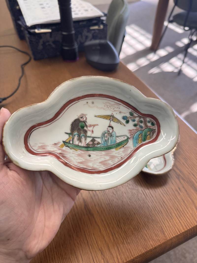 明天啟 五彩古染付向付小盤一對 | Santos Collection | A pair of Chinese kosometsuke wucai 'mukozuke' dishes, Ming dynasty, Tianqi period - 图16