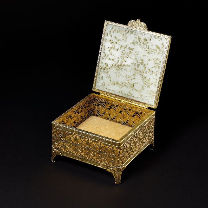 嵌玉首飾盒 | A RETICULATED JADE-INLAID JEWELLERY BOX - 图3