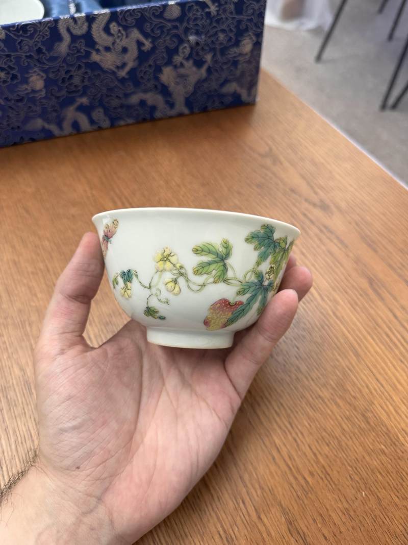清道光 粉彩癩瓜紋蓋盌一對 《大清道光年製》款 | Santos Collection | A pair of fine Chinese famille-rose 'bitter melon' bowls and covers, Qing dynasty, Daoguang mark and period - 图17