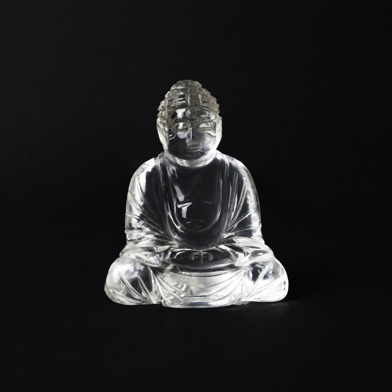 十九/二十世紀 水晶雕佛立像 | A small Chinese carved rock crystal figure of Buddha, 19th/20th century
