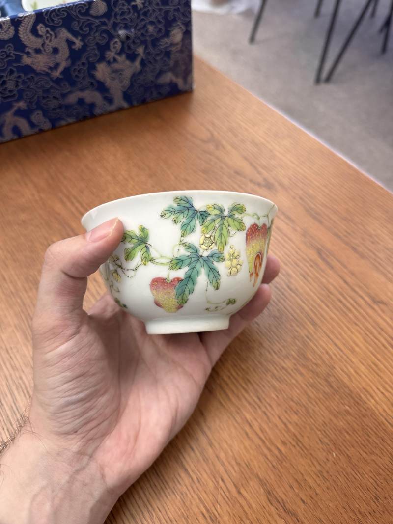清道光 粉彩癩瓜紋蓋盌一對 《大清道光年製》款 | Santos Collection | A pair of fine Chinese famille-rose 'bitter melon' bowls and covers, Qing dynasty, Daoguang mark and period - 图47